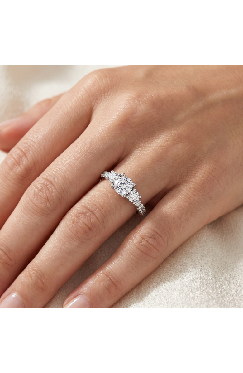 Bliss Diamond 3/4ct Elira Three Stone Diamond Ring 10K Gold Lab Grown, Alternate, color, 10K White Gold