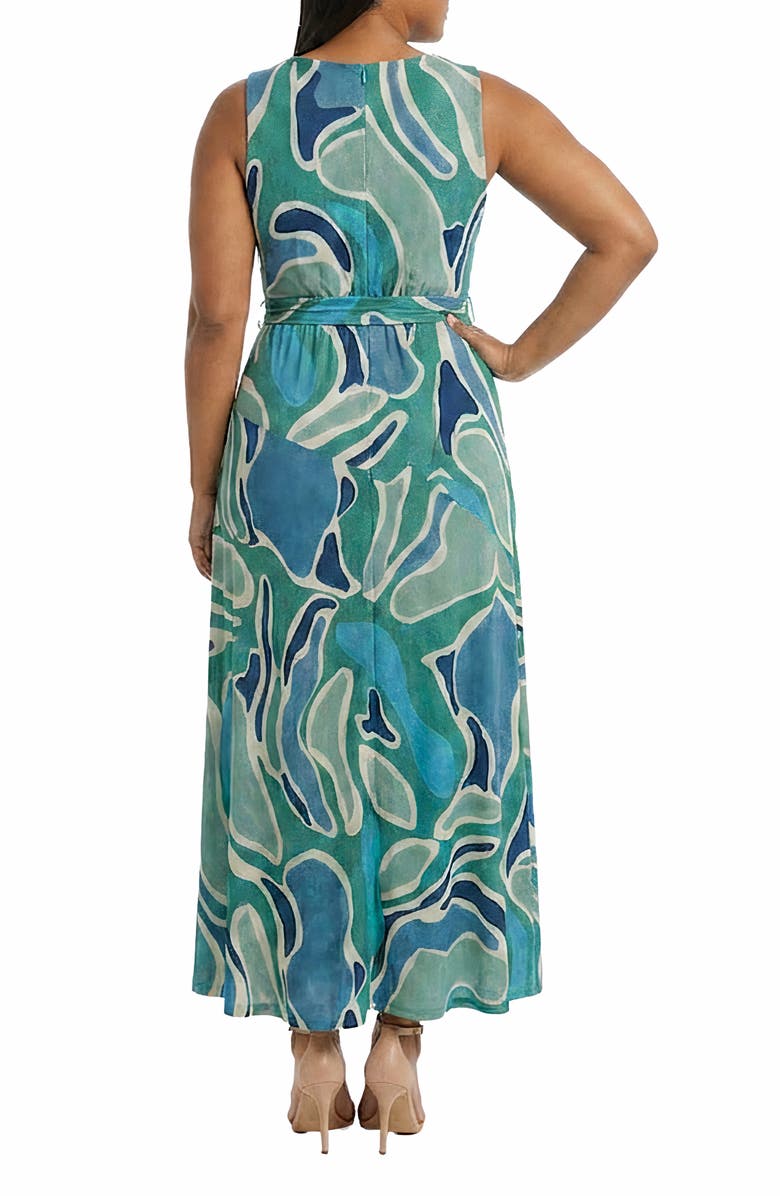London Times Sleeveless Asymmetric Maxi Dress, Alternate, color,