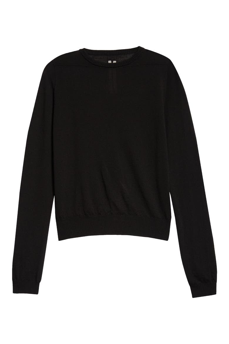 Biker Level Virgin Wool Sweater, Alternate, color, BLACK