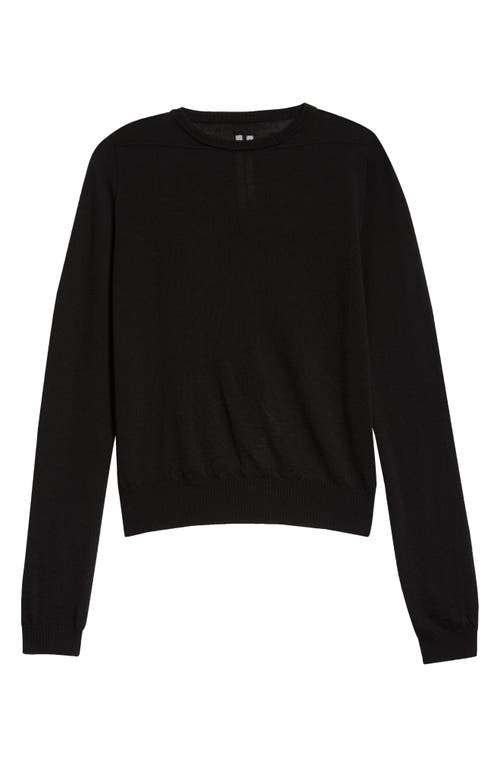 Rick Owens Biker Level Virgin Wool Sweater In Black