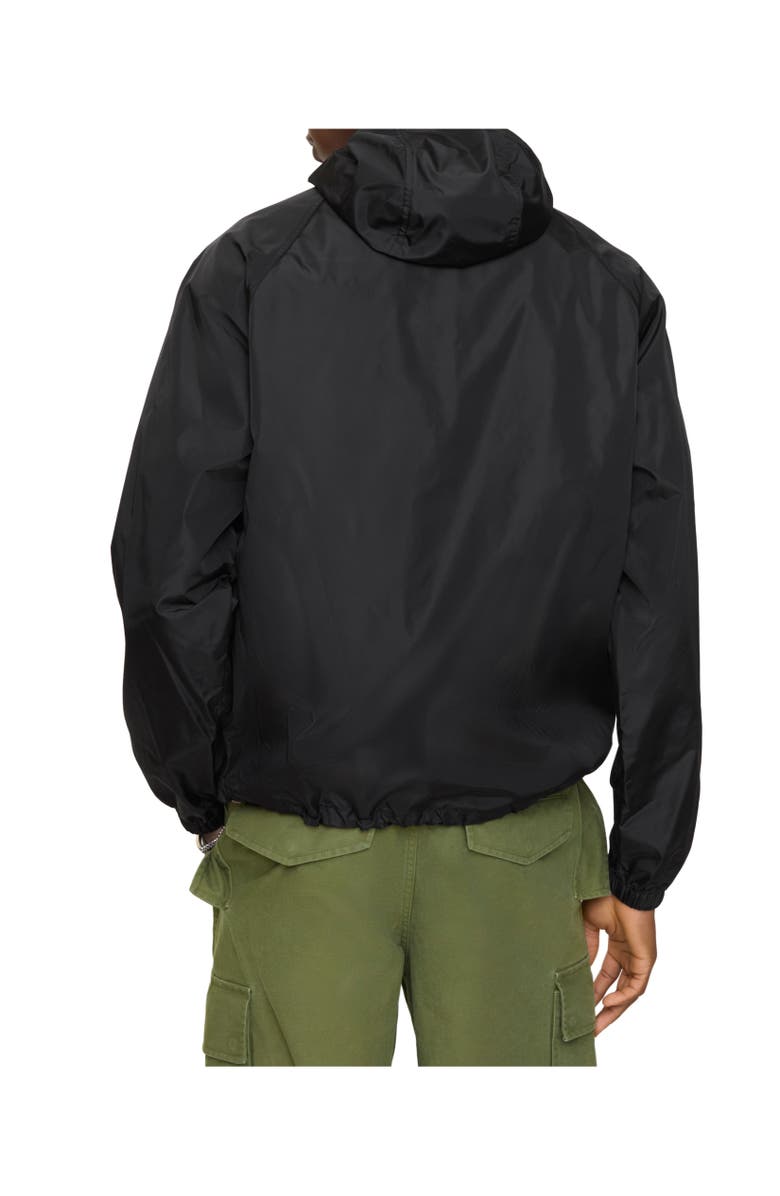 Burberry Checker-tape Nylon Hooded Jacket, Alternate, color, Black