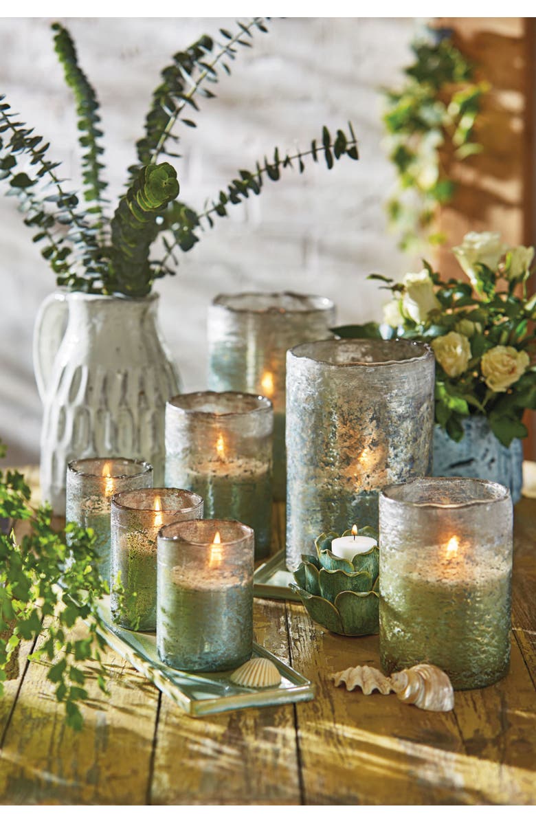 tag Small Organic Citronella Ocean Scented Glass Candle, Alternate, color, Green