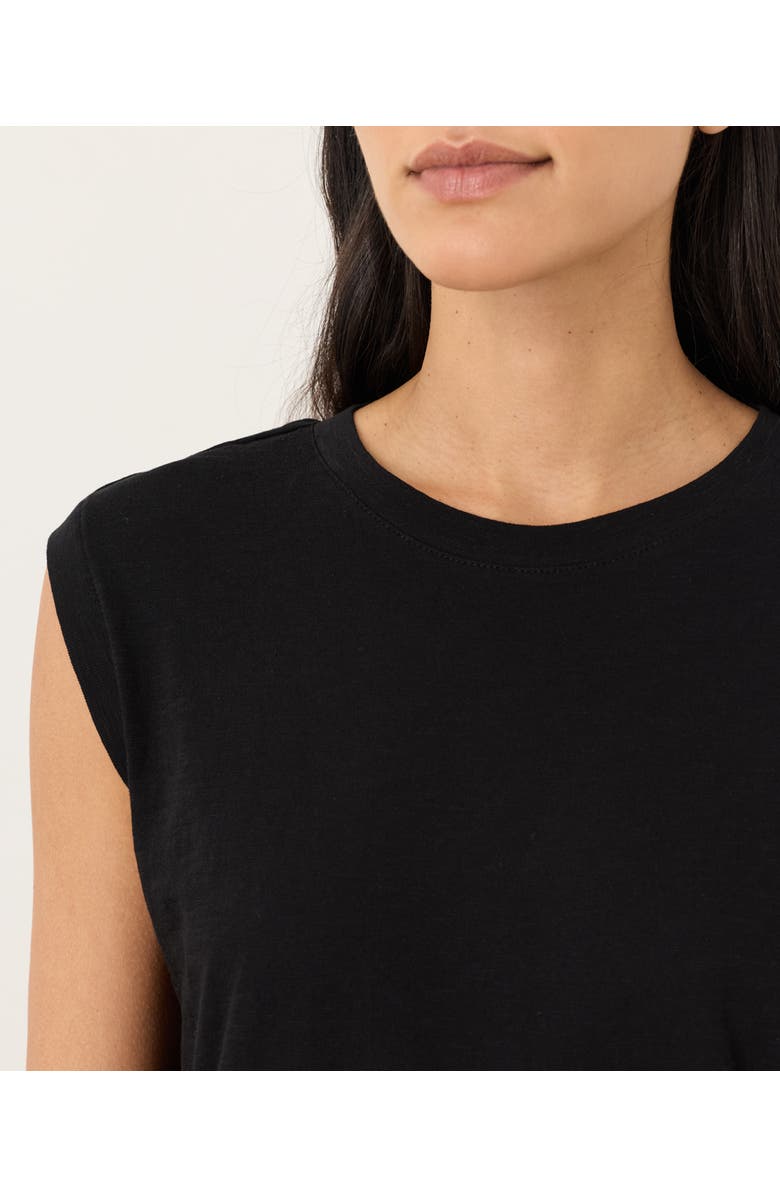 Pact Organic Cotton Featherweight Slub Relaxed Muscle Tee, Alternate, color, Black