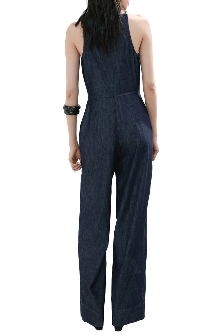Chambray Wide Leg Jumpsuit, Alternate, color, OPEN BLUE