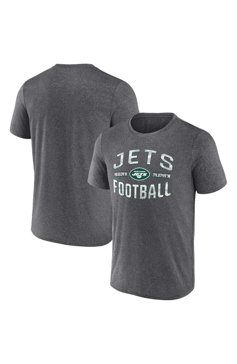 FANATICS Men's Fanatics Branded Heathered Charcoal New York Jets Want To Play T-Shirt, Main, color, 