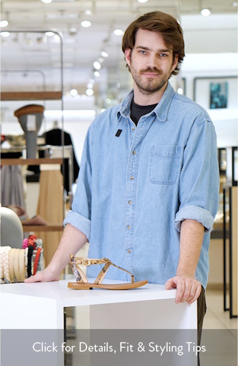 Taylor Snake Print Ankle Strap Sandal, sales video thumbnail