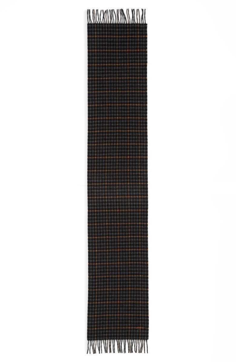 Hickey Freeman Cashmere Windowpane Scarf, Alternate, color, 