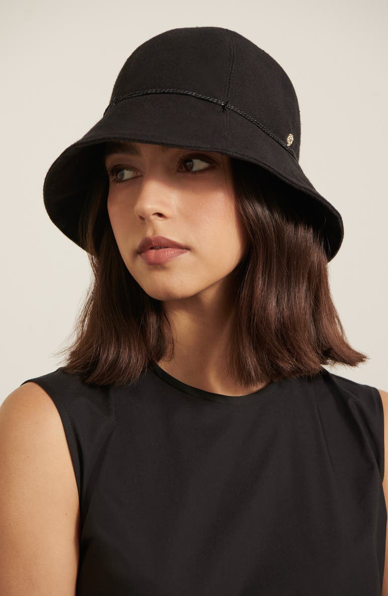 Helen Kaminski Cotton Cloche, Alternate, color, Black