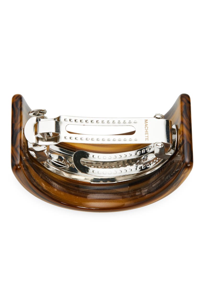 French Pony Barrette, Alternate, color, TIGERS EYE