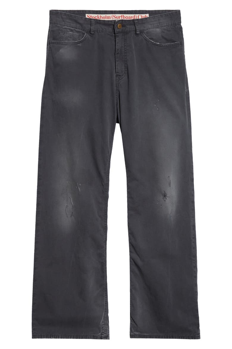 Ralf Distressed Bootcut Pants, Alternate, color, BLACK