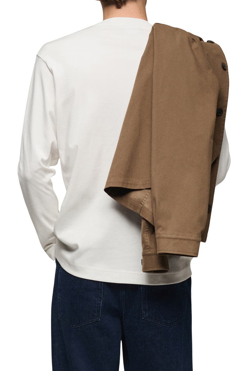 MANGO Regular Fit Long Sleeve Cotton T-Shirt, Alternate, color, 