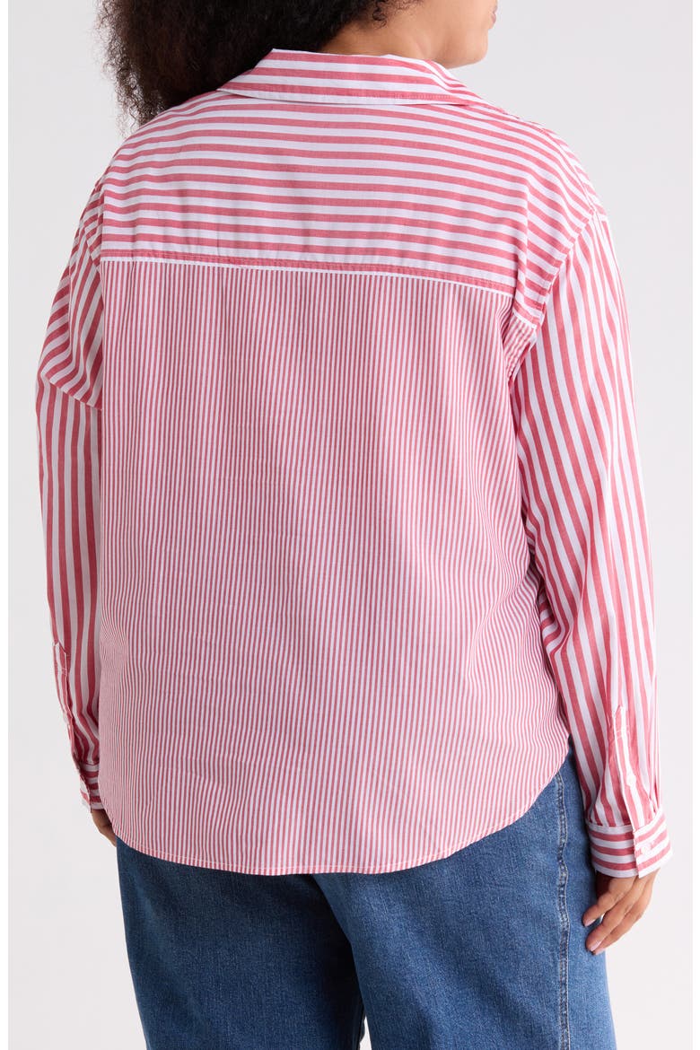 Long Sleeve Button Front Shirt, Alternate, color, MILANO MIX