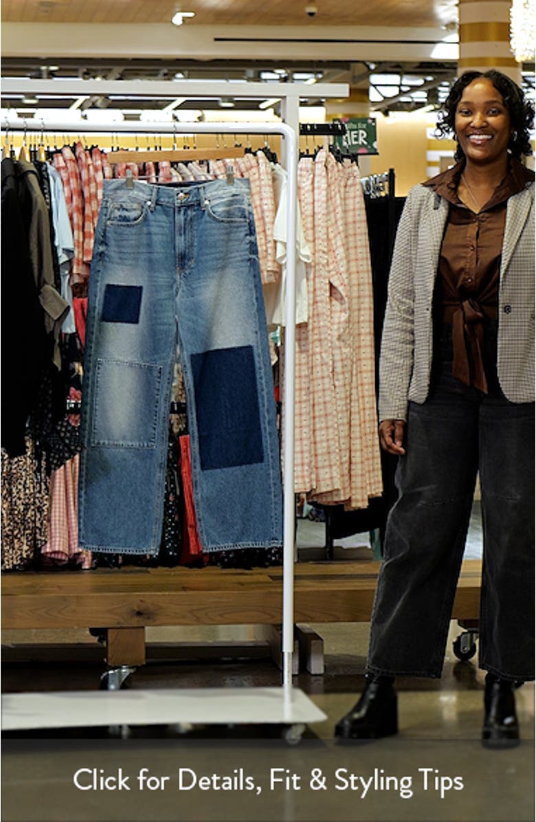 Dylan Patchwork Straight Leg Jeans, sales video thumbnail