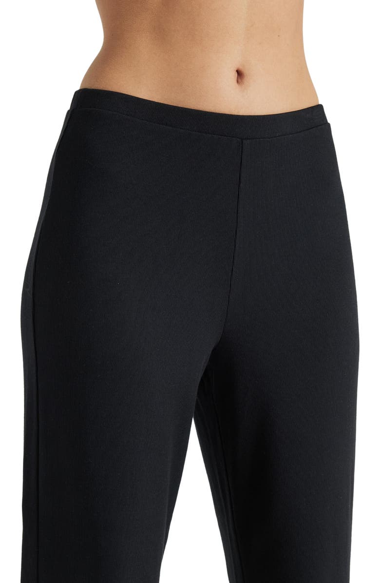 Losano Serene Rib Relaxed Pant, Alternate, color, Black