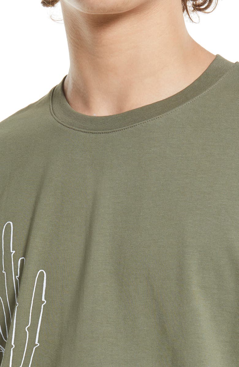 Topman Oversize Cactus Print Graphic Tee, Alternate, color,