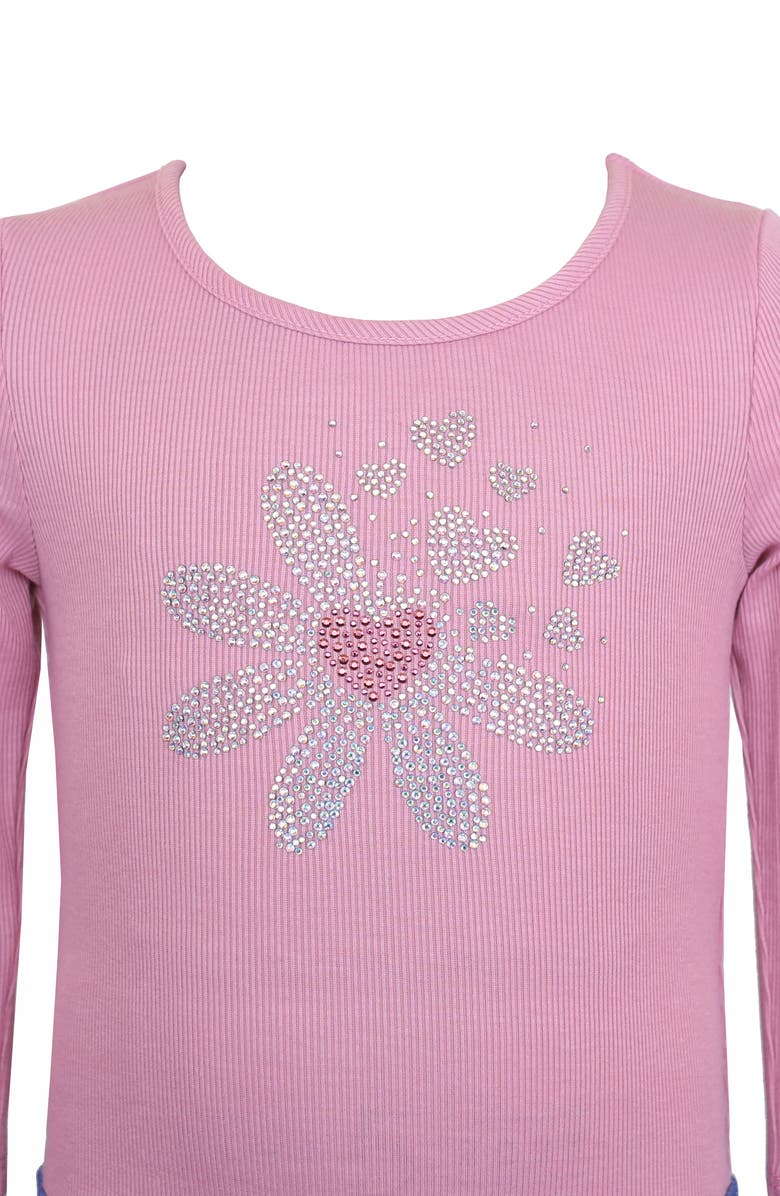 Zunie Kids' Marsha Mixed Media Dress, Alternate, color,