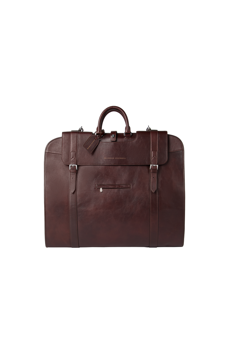 Calfskin suit carrier, Alternate, color, Burgundy