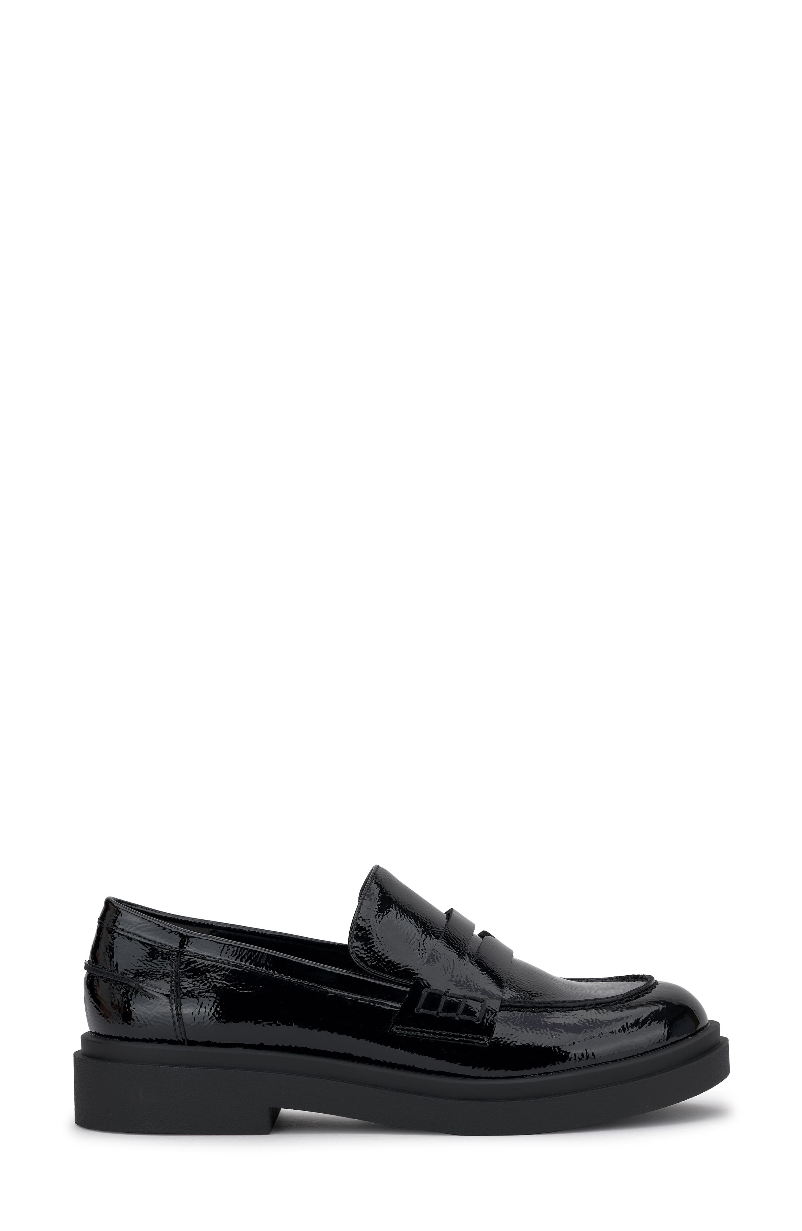 Xuris Platform Penny Loafer, Alternate, color, BLACK