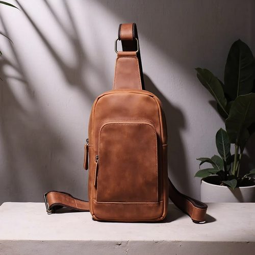 Steel Horse Leather Erling Leather Sling Bag | Crossbody Leather Pack