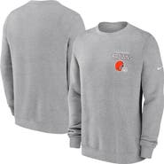 Nike Men's Nike Heather Gray Cleveland Browns Primetime Club Fleece Pullover Sweatshirt