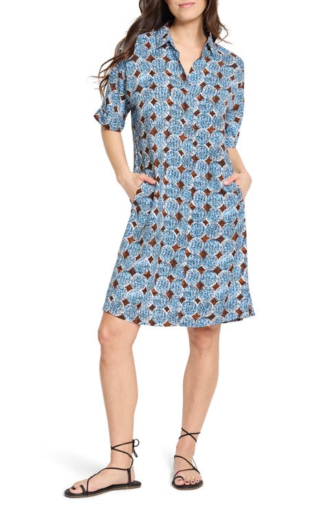 Devon Sand Dollar Print Shirtdress (Regular & Petite)