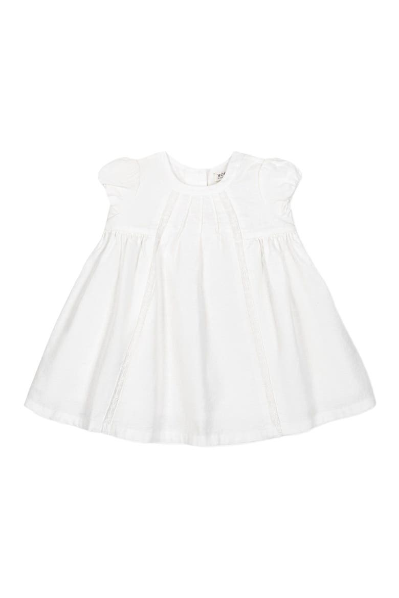 Baby Special Occasion Linen Pintuck Dress, Infant, Alternate, color, Soft White Pintuck
