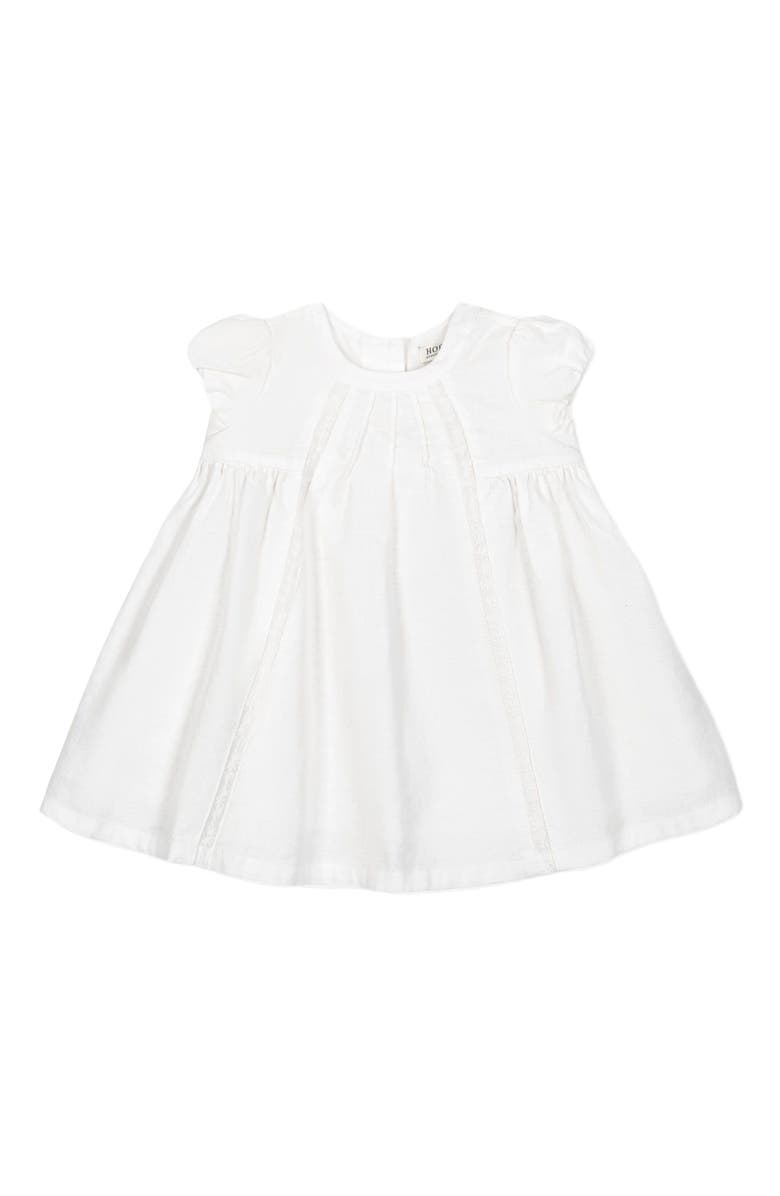 Hope & Henry Baby Special Occasion Linen Pintuck Dress, Infant, Alternate, color, Soft White Pintuck