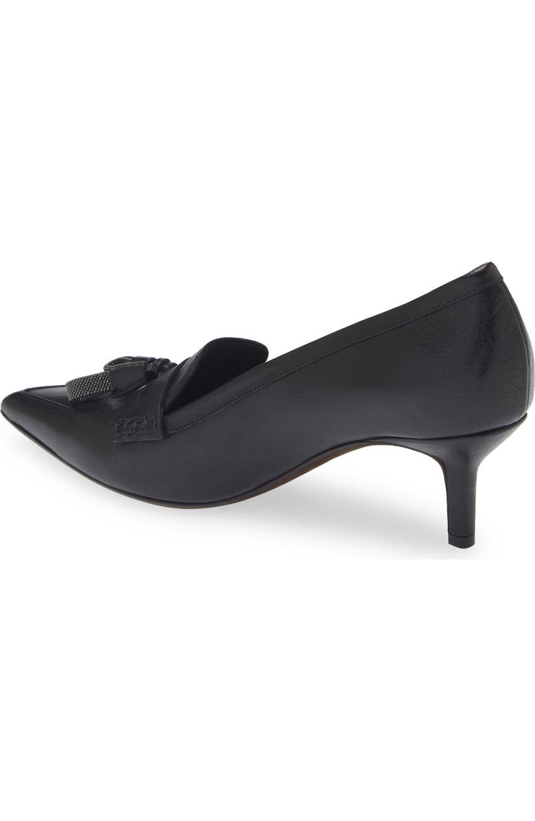 Brunello Cucinelli Monili Tassel Kitten Heel Pump, Alternate, color,