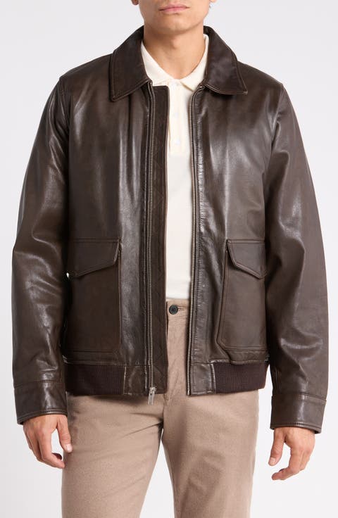 Leather Bomber Jacket