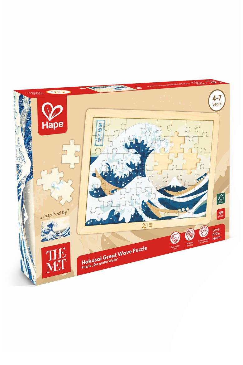 Kids' Hokusai Great Wave Puzzle, Alternate, color, MULTIPLECOLOR