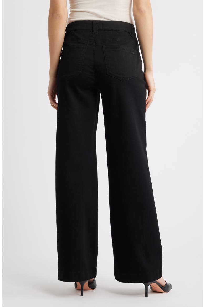 Sam High Waist Wide Leg Jeans, Alternate, color, BLACK