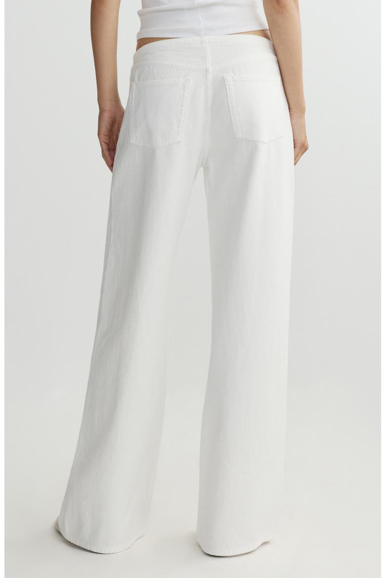 Sienna Aura Drawstring Low Rise Relaxed Wide Leg Jeans, Alternate, color, WHITE AURA