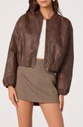 ASTR the Label Faux Leather Bomber Jacket