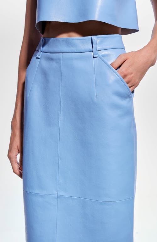 As By Df Becca Recycled Leather Skirt In Blue