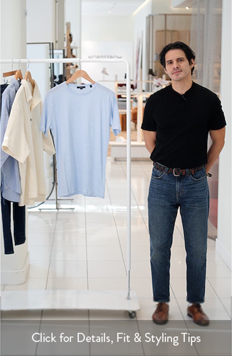 Slub Linen Crewneck T-Shirt, sales video thumbnail