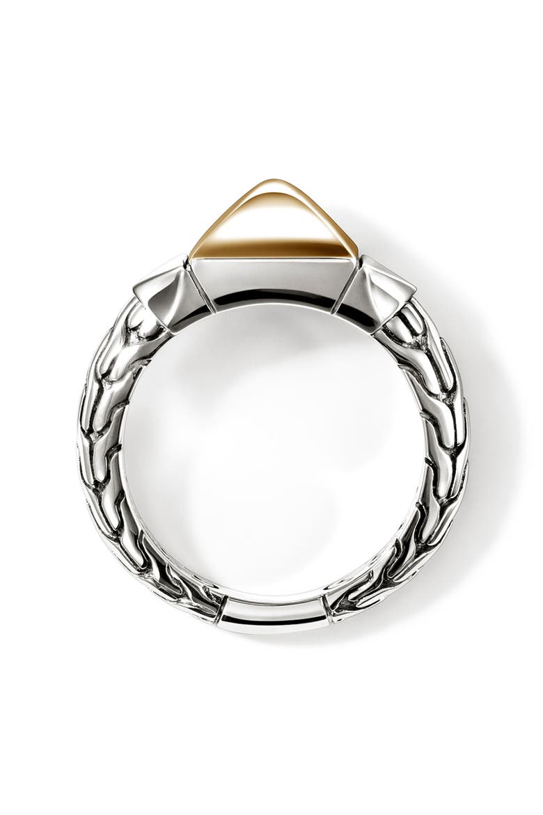 Icon Stud Ring, Alternate, color, SILVER AND GOLD