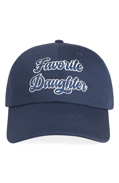 Favorite Daughter The Script Logo Baseball Cap in Navy at Nordstrom