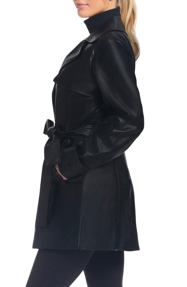 Sanctuary Faux Leather Trench Coat, Alternate, color,