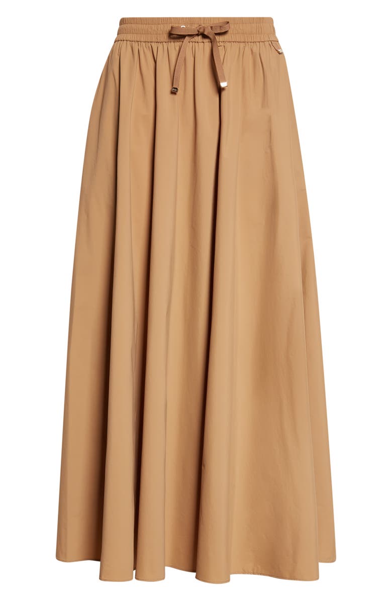 Herno Pleated Stretch Nylon Midi Skirt, Alternate, color, 2157 Camel