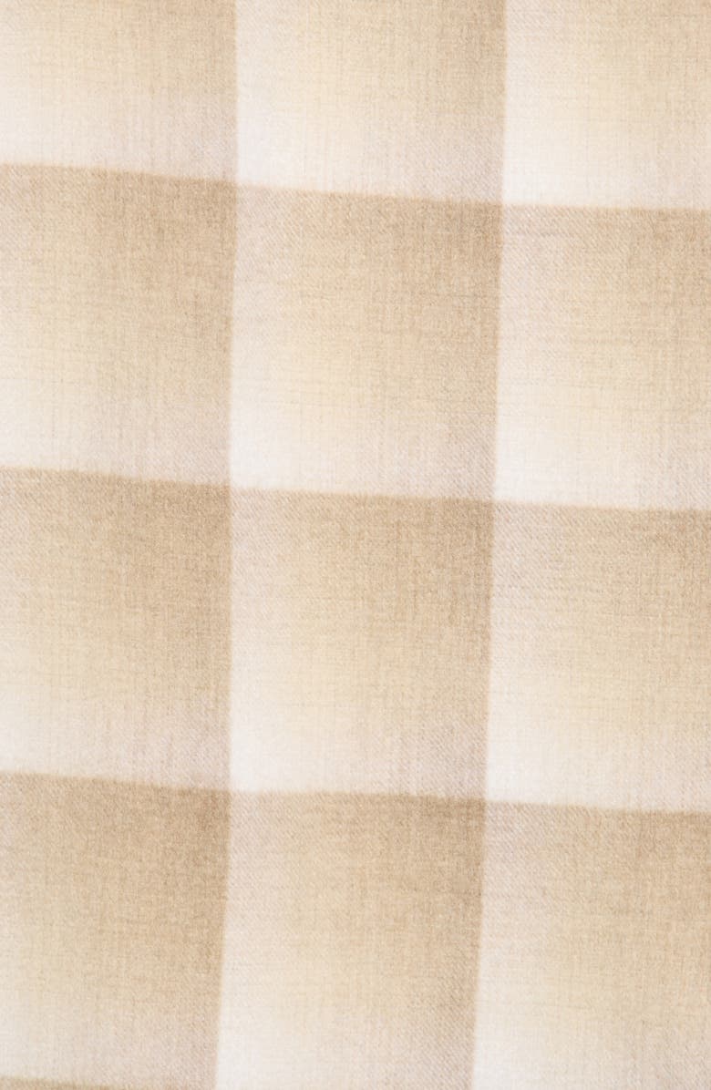 Amicale Cashmere Ombré Grid Scarf, Alternate, color, Natural