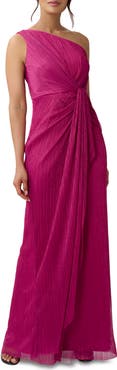 Adrianna Papell One-Shoulder Evening Gown