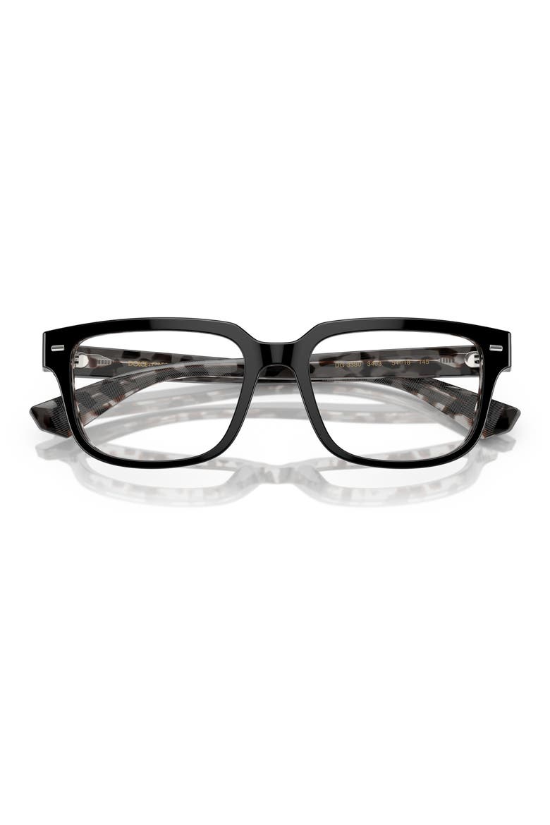 54mm Square Optical Glasses, Alternate, color, BLACK GREY