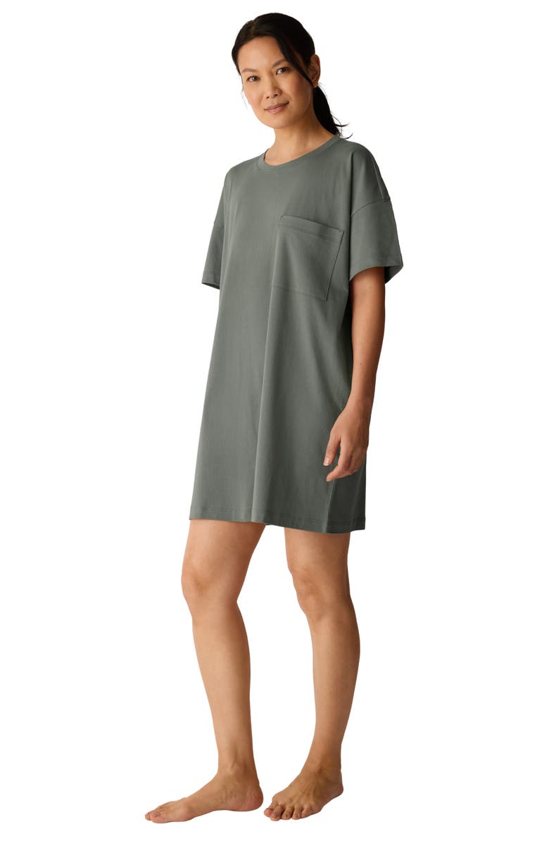 Eileen Fisher Crewneck Organic Cotton Sleep Shirt, Alternate, color,
