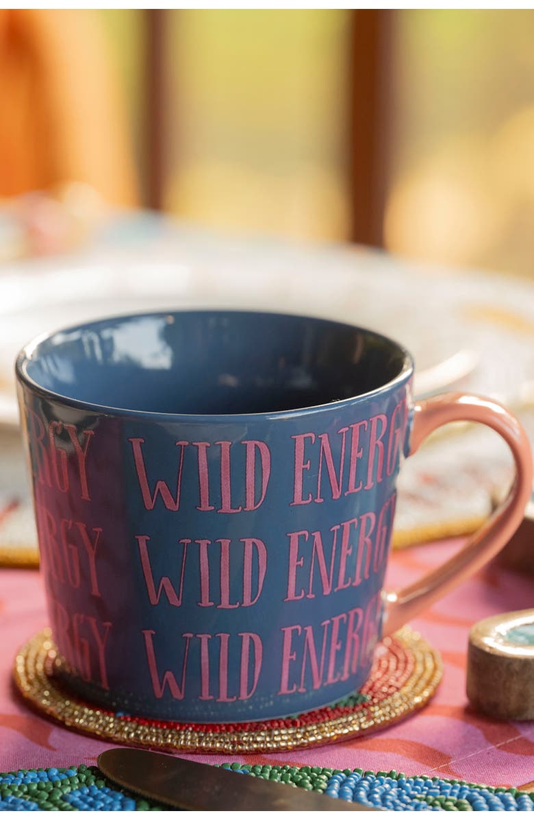 Zsa Zsa Zsu Luohu Porcelain Wild Energy Mug 12 oz Set of 3, Alternate, color, Blue