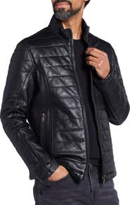 PINO BY PINOPORTE Quilted Leather Jacket