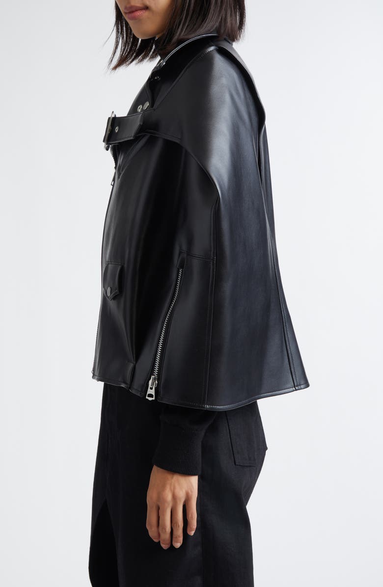 Junya Watanabe Faux Leather BikerJacket, Alternate, color, Black
