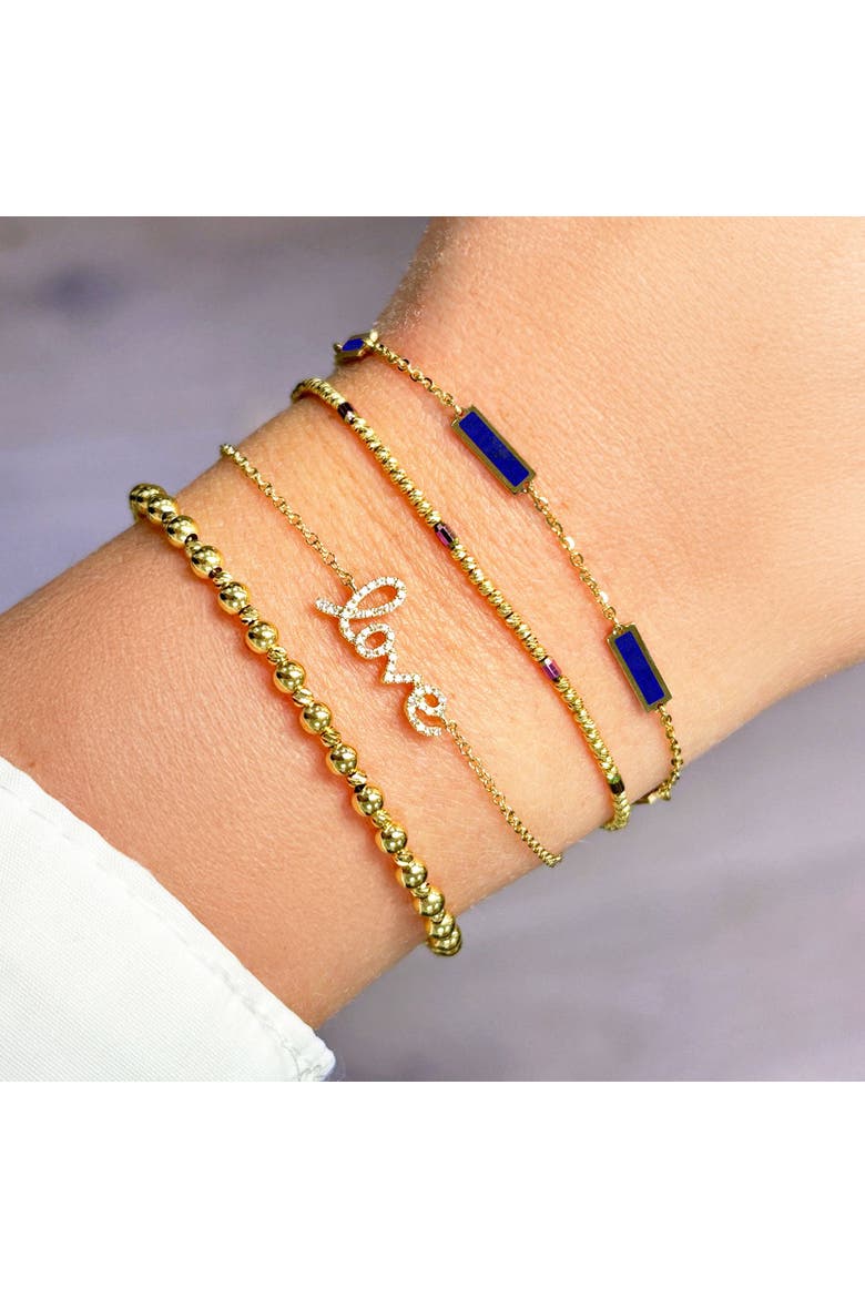 Lapis Bar Chain Bracelet, Alternate, color, Blue