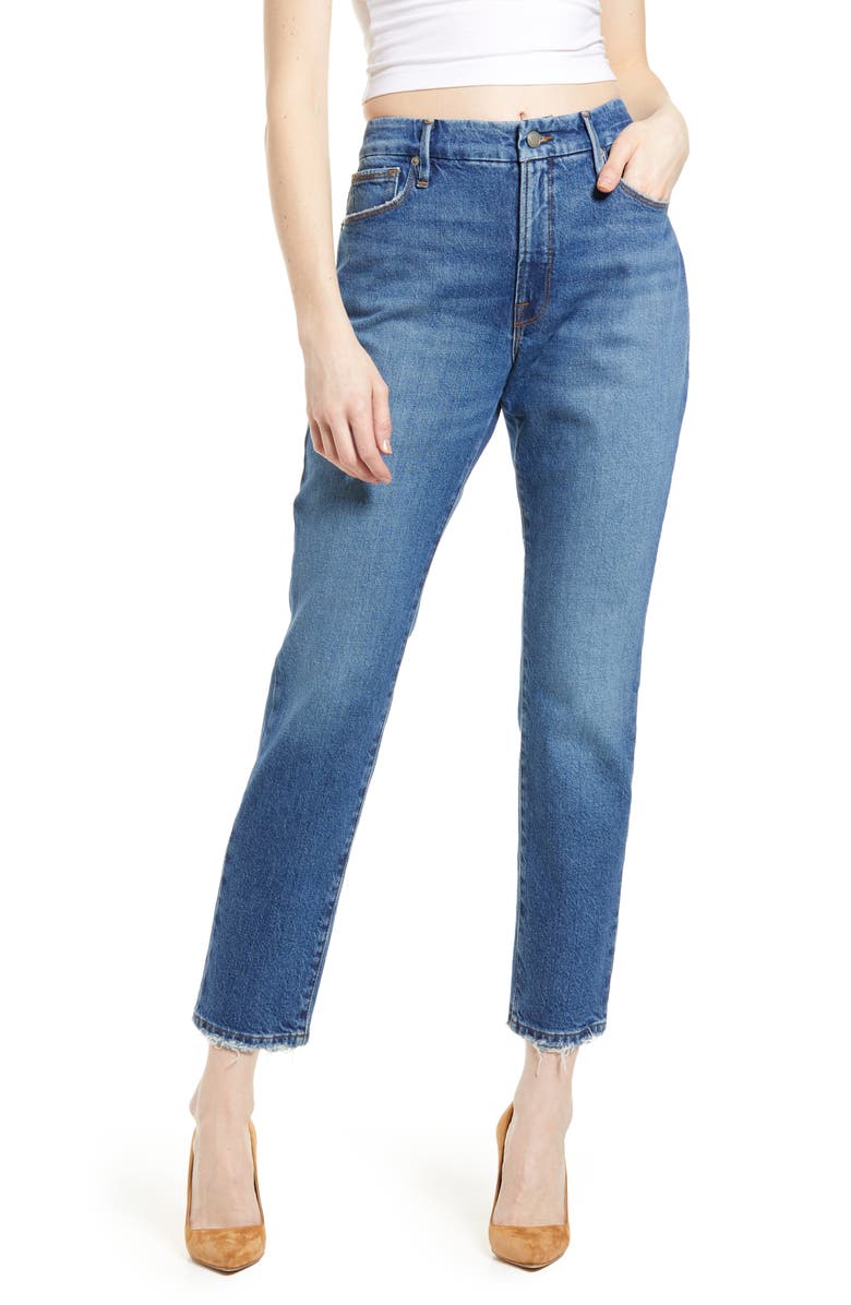 Good American Women's Good Classic Straight Leg Jeans, Main, color, 