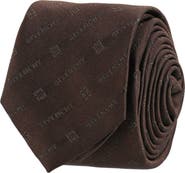 Givenchy Diagonal Logo Jacquard Silk Tie