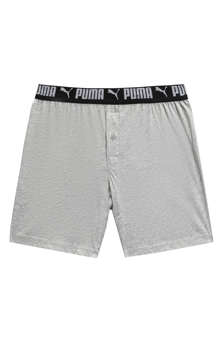 PUMA Boxer Pajamas, Alternate, color, Black Grey